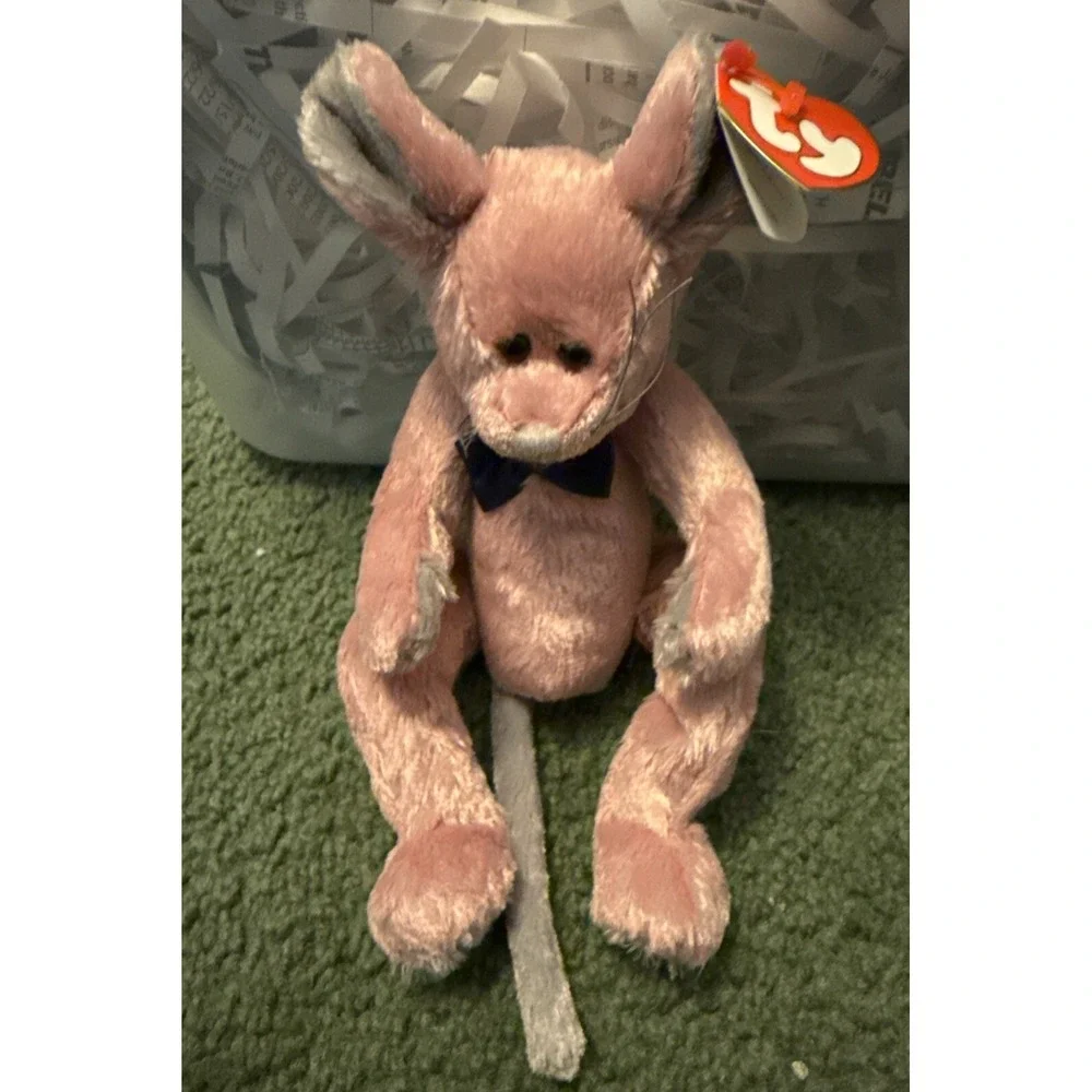 Cromwell Mouse Beanie Baby Plush  Vintage 1993  Attic Treasures Beanies Ty
